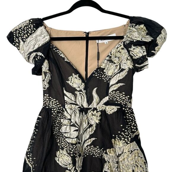 Elliatt Picard Black and White Floral Mini Dress | Size XS - Picture 7 of 12